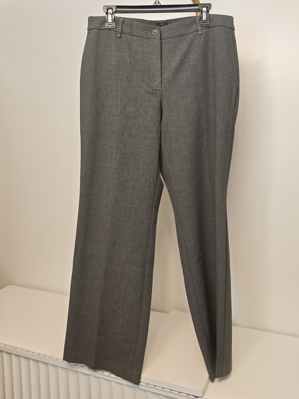 Talbots Womens Gray Curvy‎ Straight Leg Trousers Office Work Pants Size 12